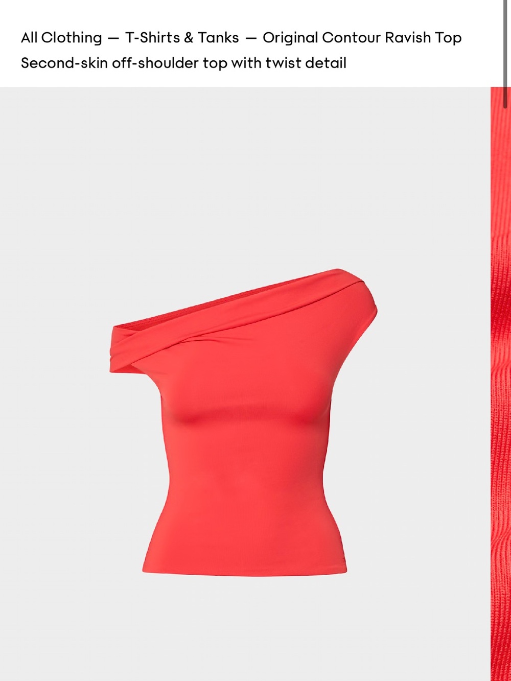 Original Contour Ravish Off-Shoulder Top — Red